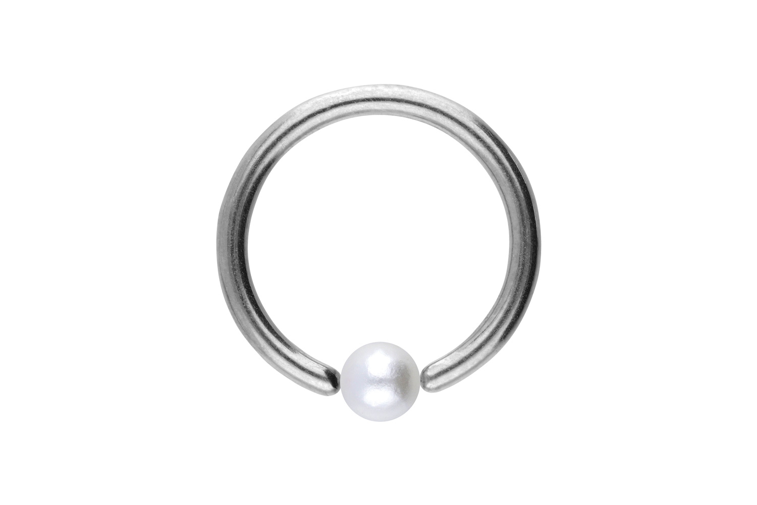 Chirurgenstahl Klemmkugelring Piercing SYNTHETISCHE PERLE